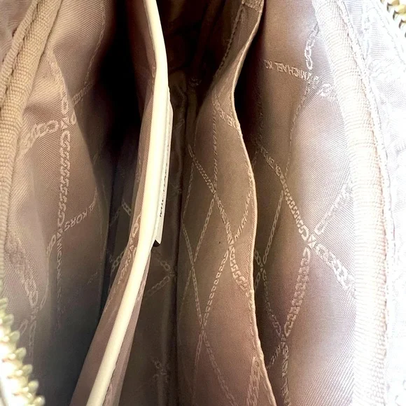Michael Kors White and Gray Logo Crossbody Bag - Picture 4 of 4